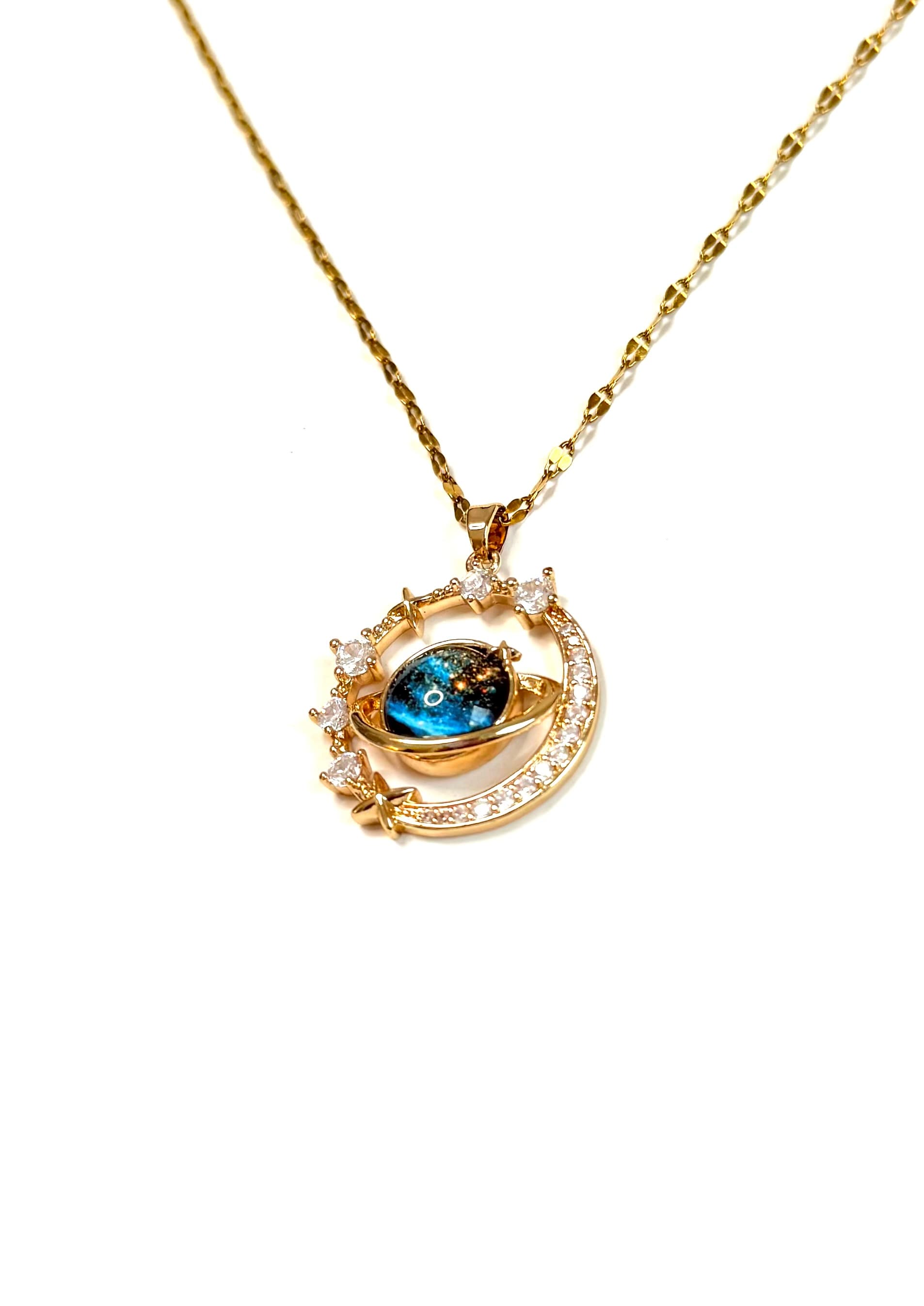 Collar Saturno Dorado 2