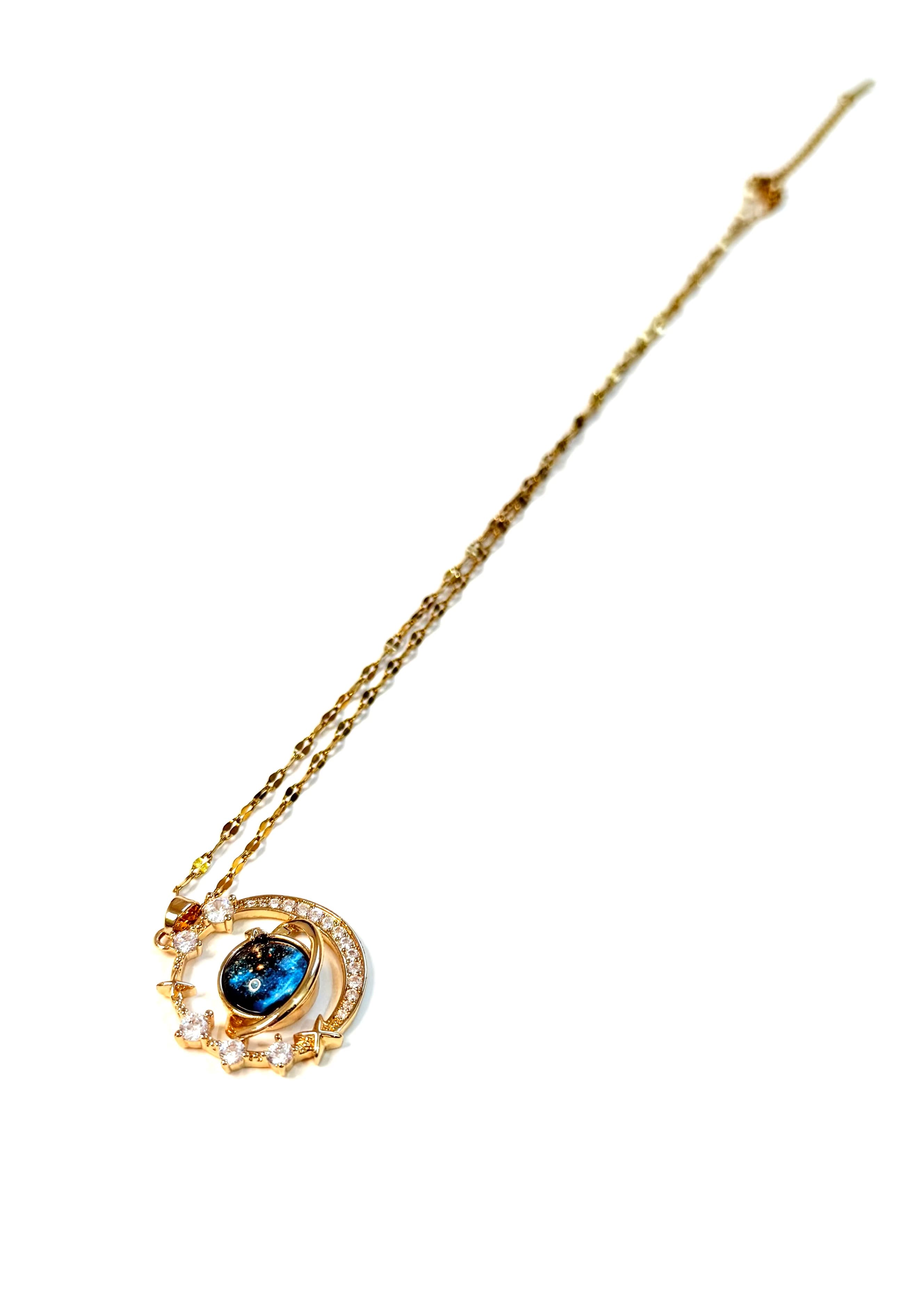 Collar Saturno Dorado 6